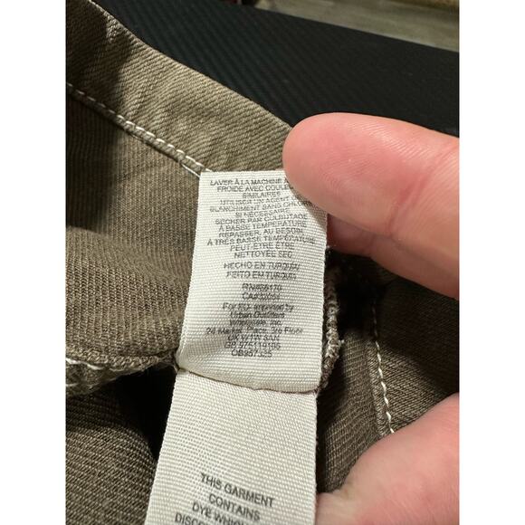 Free People Green Paperbag Cargo Mini Skirt Tie Skirt Size 4 Boho Military - Picture 7 of 10